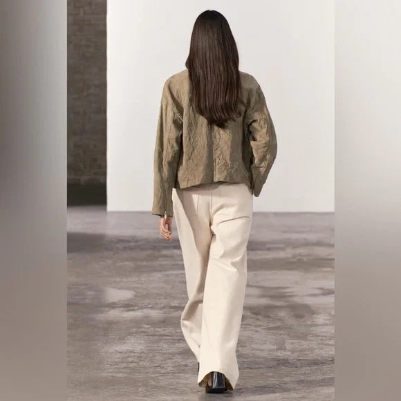 NWT ZARA 100% GENUINE SUEDE JACKET ZW COLLECTION Size S - Picture 3 of 16